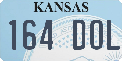 KS license plate 164DOL
