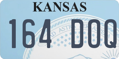 KS license plate 164DOQ