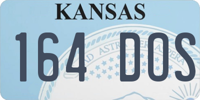 KS license plate 164DOS