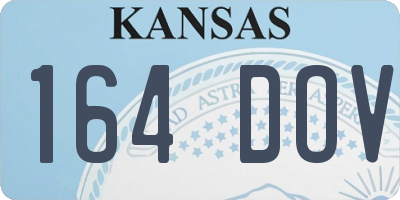 KS license plate 164DOV