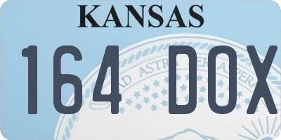 KS license plate 164DOX