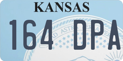 KS license plate 164DPA