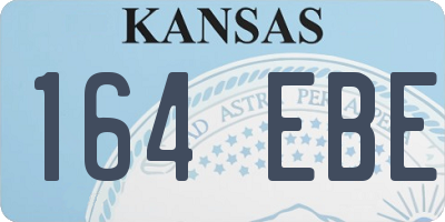 KS license plate 164EBE