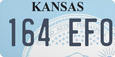 KS license plate 164EFO