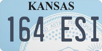 KS license plate 164ESI