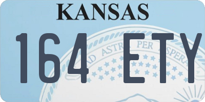 KS license plate 164ETY