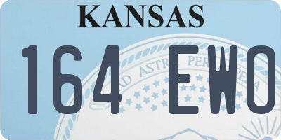 KS license plate 164EWO