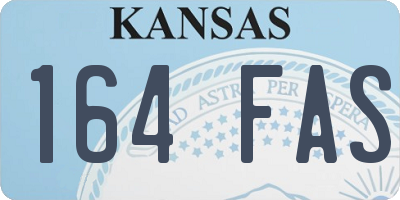 KS license plate 164FAS