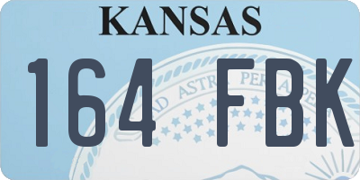 KS license plate 164FBK
