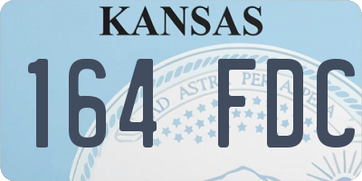 KS license plate 164FDC