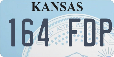 KS license plate 164FDP