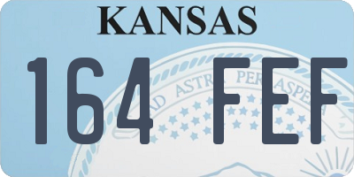 KS license plate 164FEF