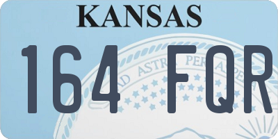 KS license plate 164FQR