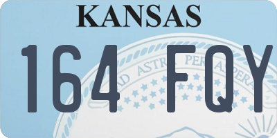 KS license plate 164FQY