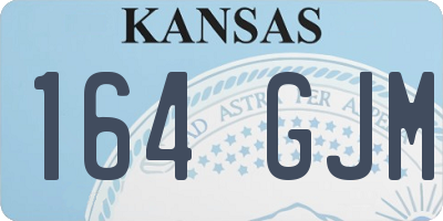 KS license plate 164GJM