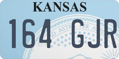 KS license plate 164GJR