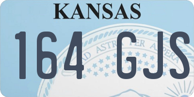 KS license plate 164GJS