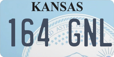 KS license plate 164GNL