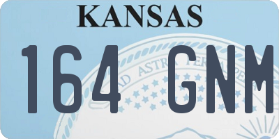 KS license plate 164GNM