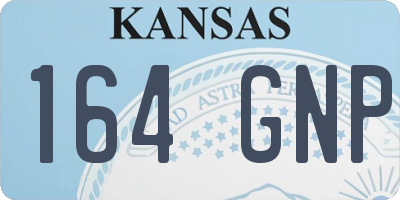 KS license plate 164GNP