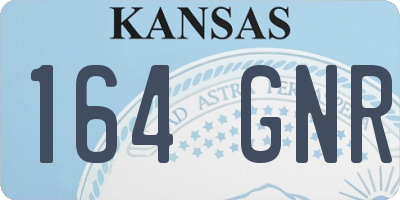 KS license plate 164GNR