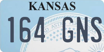 KS license plate 164GNS