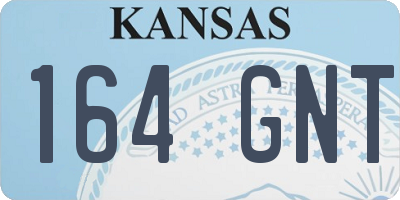KS license plate 164GNT