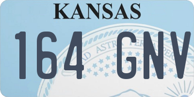 KS license plate 164GNV