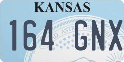 KS license plate 164GNX