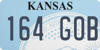 KS license plate 164GOB