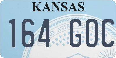 KS license plate 164GOC
