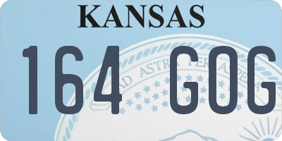 KS license plate 164GOG