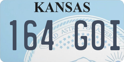 KS license plate 164GOI