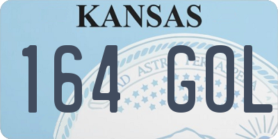 KS license plate 164GOL