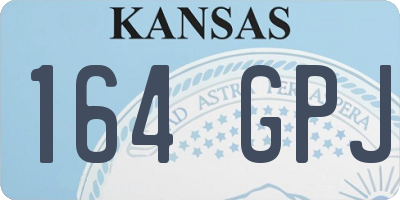 KS license plate 164GPJ