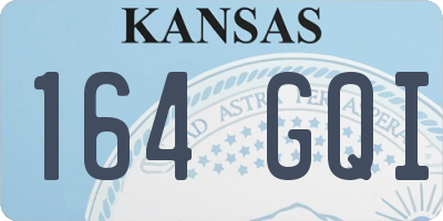 KS license plate 164GQI
