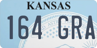 KS license plate 164GRA