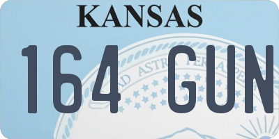 KS license plate 164GUN