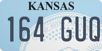 KS license plate 164GUQ