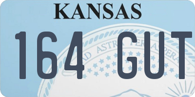 KS license plate 164GUT