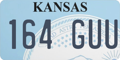 KS license plate 164GUU