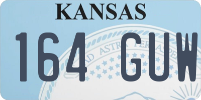 KS license plate 164GUW