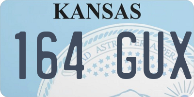 KS license plate 164GUX