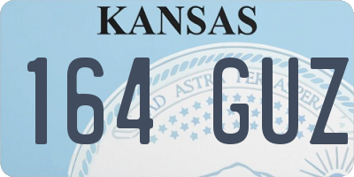 KS license plate 164GUZ