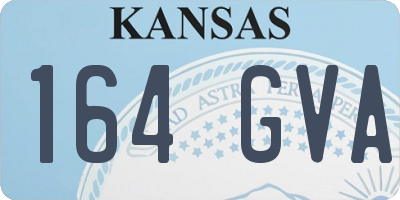 KS license plate 164GVA