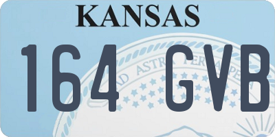 KS license plate 164GVB