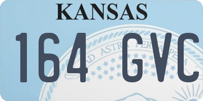 KS license plate 164GVC