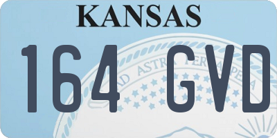 KS license plate 164GVD