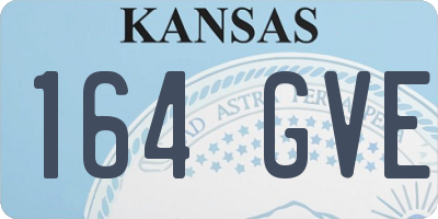 KS license plate 164GVE