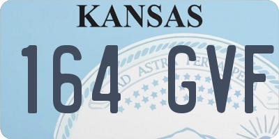KS license plate 164GVF